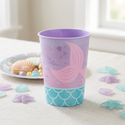 Mermaid Shine cup styled on a lavender and teal party table