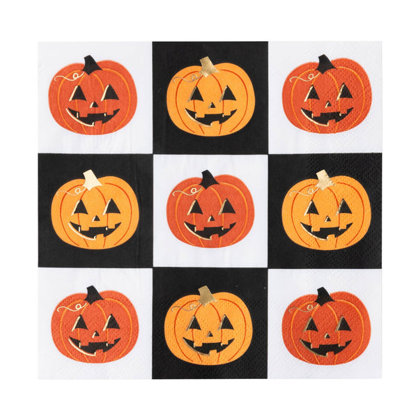 Orange Jack-O-Lantern Small Plates (Set of 8)