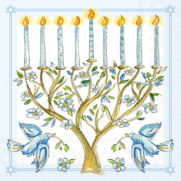 Shaped Menorah Luncheon Napkins