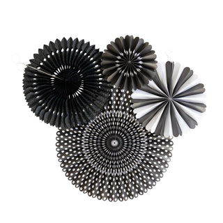 Black Party Fan Set