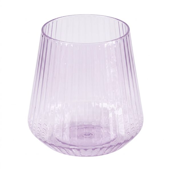Purple ribbed cup
