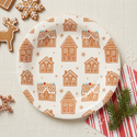Revised styled image using the original gingerbread plate as the reference, with holiday accents outside the plate