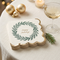 Styled holiday cocktail napkins