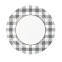 Gray Buffalo Plaid Large Plates