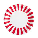 Red Striped Dinner Plates 