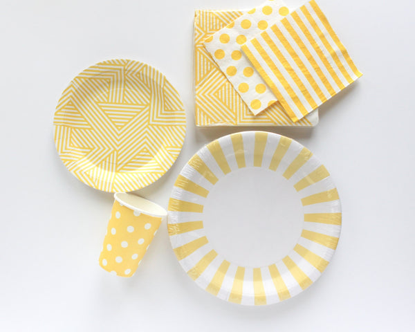 Yellow and White Napkins 