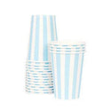 Light Blue and White Cups / Light Blue and White Stripe Cup / Blue Stripe Cup / Baby Shower Cup / Baby Boy Shower