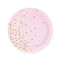 Pink Confetti Paper Plates 