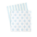 Light Blue and White Napkins / Light Blue and White / Blue Stripe Napkins / Blue Polka Dot Napkins