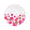 Pink and Gold Dessert Plates 