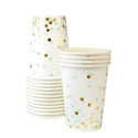 Mint and Gold Confetti Cups 