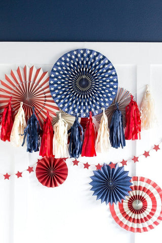 Red, White, and Blue Tassel Banner 