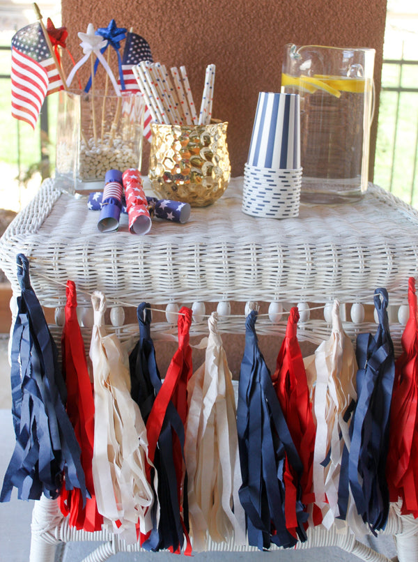Red, White, and Blue Tassel Banner 