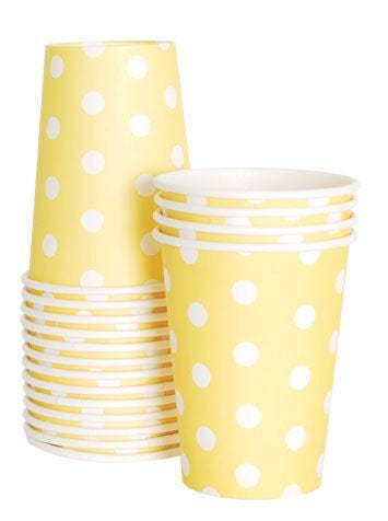 Yellow and White Cups 