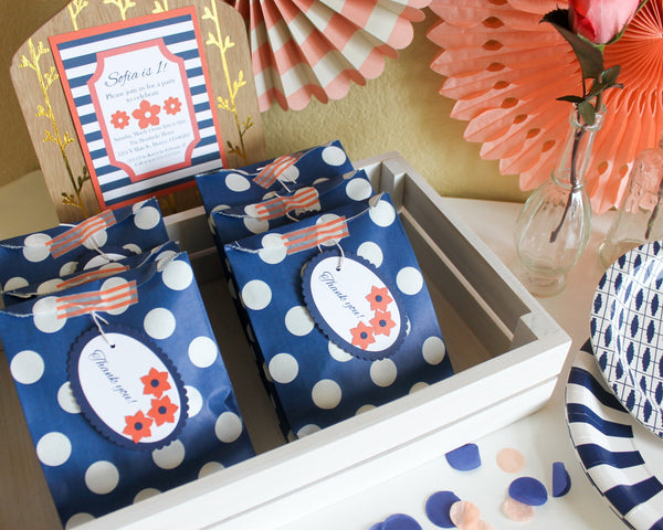 Yellow Polka Dot Favor Bag 