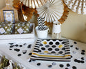 Black and Gold Striped Dinner Plates 