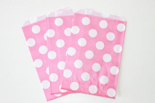 Bright Pink Polka Dot Favor Bag 