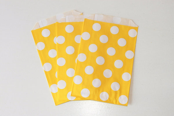 Yellow Polka Dot Favor Bag 