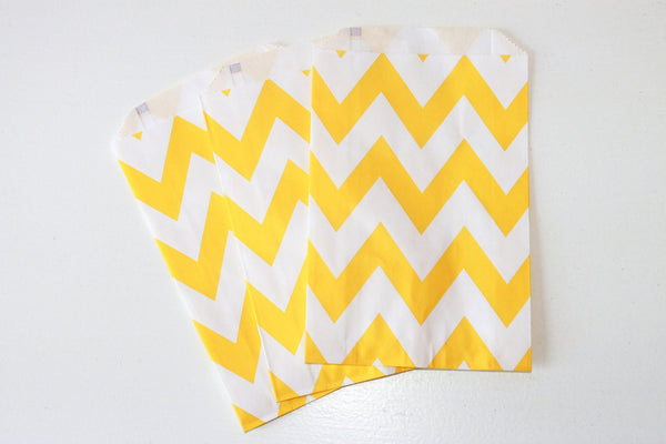 Yellow Chevron Favor Bag 