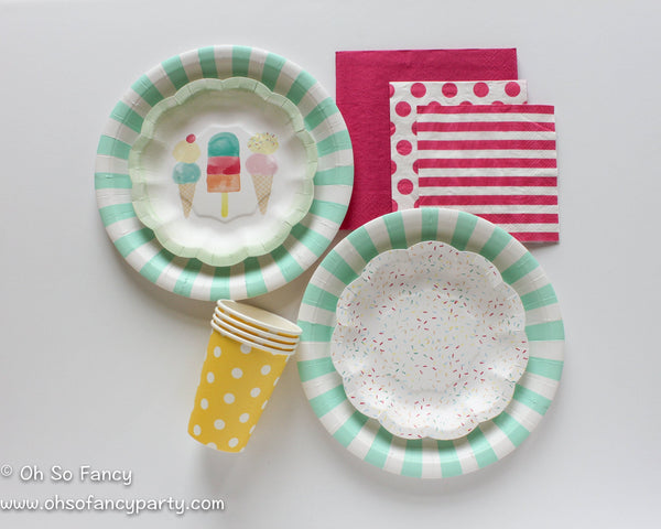 Ice Cream Sprinkles Plates 