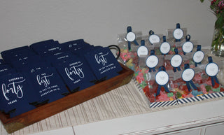 Silver Striped Favor Bag 