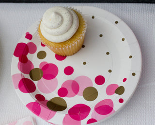 Pink and Gold Dessert Plates 