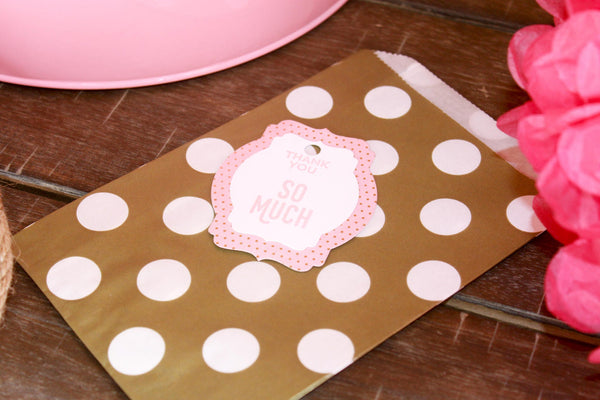 Gold Polka Dot Favor Bag 