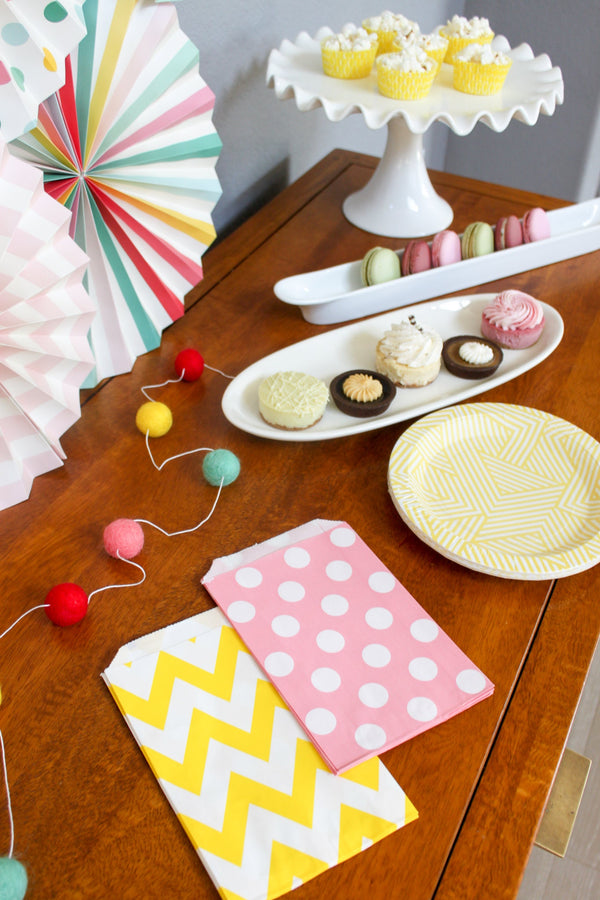 Yellow Chevron Favor Bag 