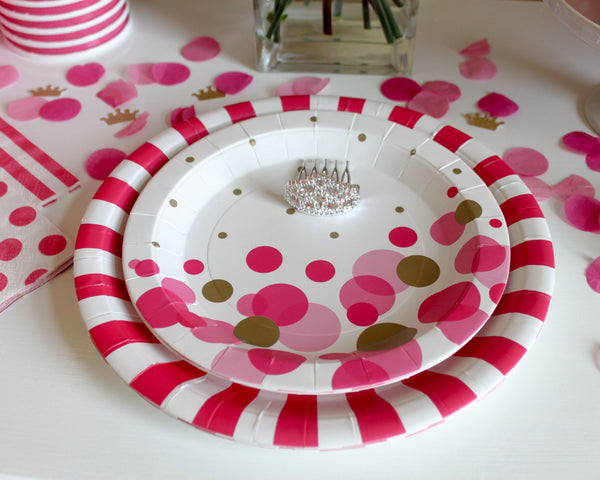 Bright Pink Dinner Plates 