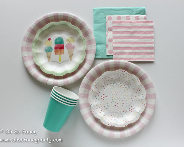 Ice Cream Sprinkles Plates 