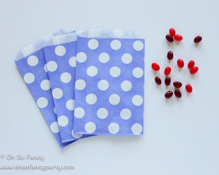 Lavender Polka Dot Favor Bag 