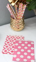 Bright Pink Polka Dot Favor Bag 