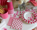 Bright Pink Dinner Plates 