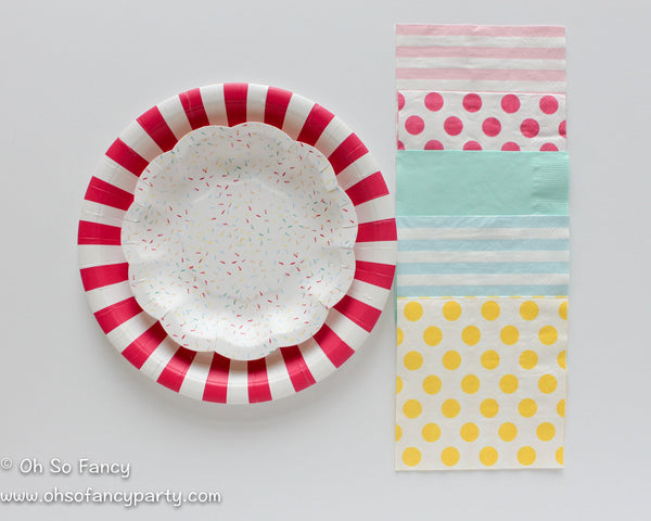 Bright Pink Dinner Plates 