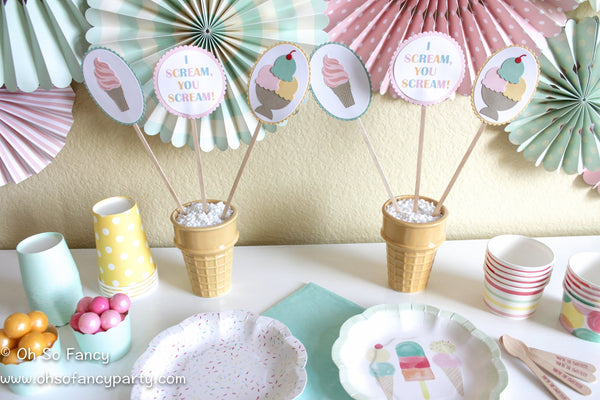 Ice Cream Centerpieces 