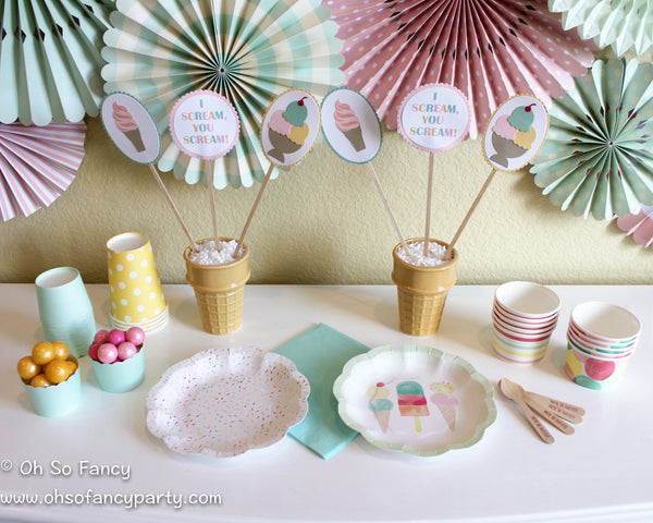 Ice Cream Sprinkles Plates 