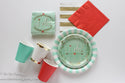 Mint "I Do" Plates 