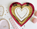 Gold Foil Heart Plates