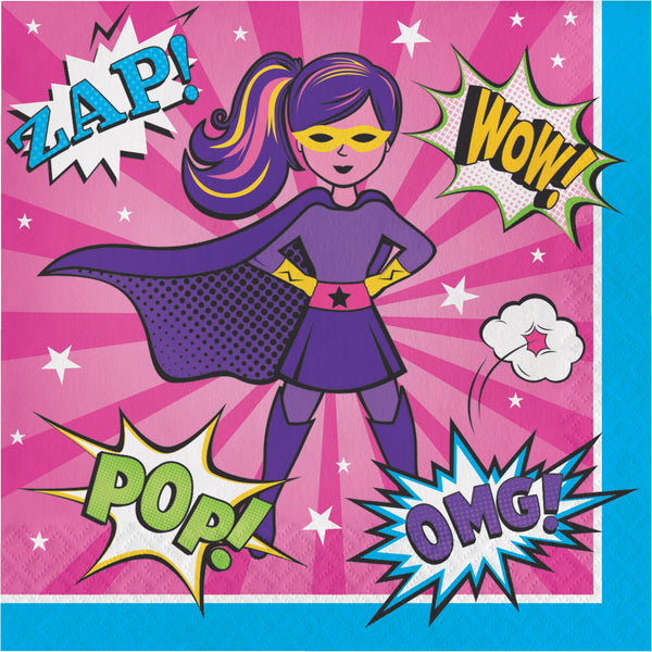 Superhero Girl Napkins 
