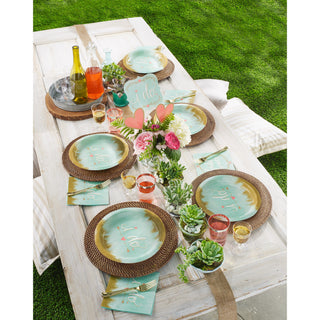 Mint "I Do" Plates 