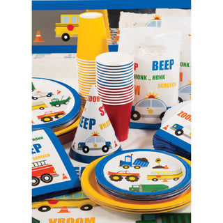 Traffic Jam Paper Cups / Cars and Trucks Party Cups / Cars and Trucks Birthday Party / Baby Boy's First Birthday