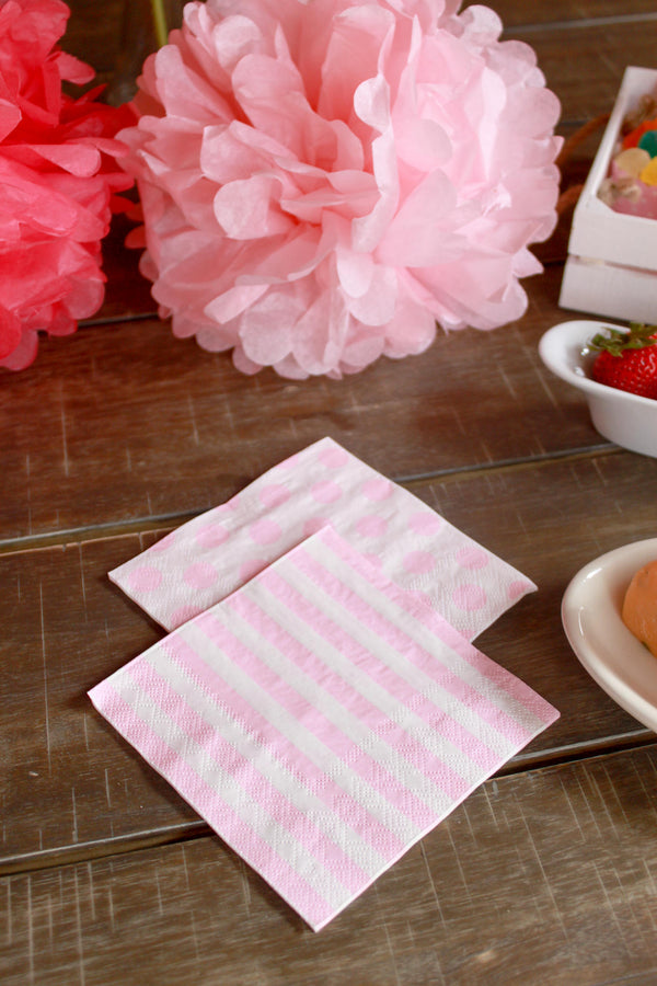 Pink and White Napkins 