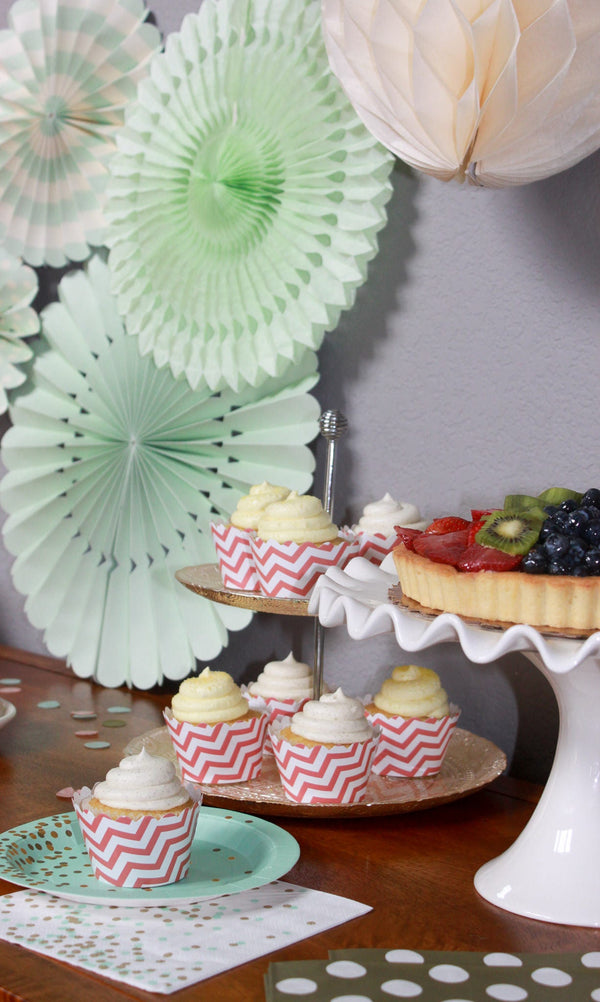 Mint Hooray Paper Plates 