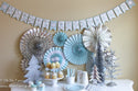Silver Foil Party Fan Set 