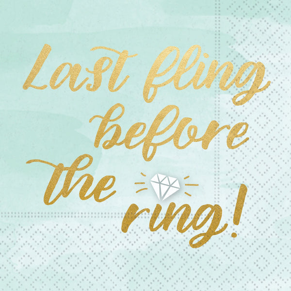 Last Fling Before the Ring Napkins 