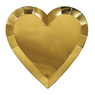 Gold Foil Heart Plates