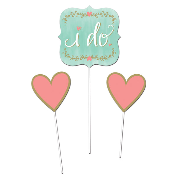 Mint "I Do" Plates 