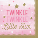 Twinkle Twinkle Little Star Pink and Gold Plates 