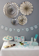 Light Blue Polka Dot Cupcake Wrappers 