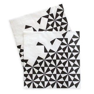 Black Patterned Napkins 